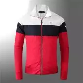 veste tommy nouvelle collection zip blanc  bleu rouge